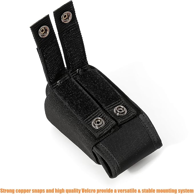 TACNEX Universal Radio Holster Tactical Two Ways Radio Holder Compact Elastic Walkie Talkies Pouch Nylon Case w/MOLLE Strap Duty Belt Clip for Police Leo Security Firefighter Rescue EMS EMT Military