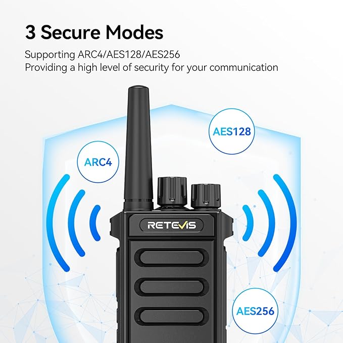 Retevis MateTalk P4 Digital Walkie Talkies with Earpice, Dual Mode, Compatible with Motorola Radio,Long Range Waterproof 2 Way Radio for Adults, Rechargeable, Type-C, VOX, DMR Radio for Hotel(2 Pack)