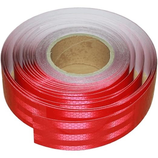 Non Fading Red Reflective Tape Outdoor Waterproof 2 inch Wide, High Visibility Warning Industrial Marking Tape, Safety Stickers (168 feet)