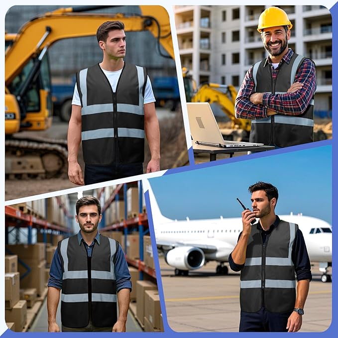 BeautyWill Custom Logo Safety Vest S,M,L,XL,2XL,3XL,4XL Personalized Safety Vest High Visibility Apparel