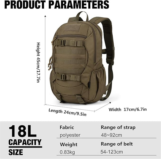 Mardingtop Tactical Molle Backpack for Men- 18L/28L EDC Hiking & Motorcycle Backpack