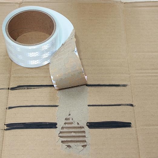 Non Fading Reflective Tape White Outdoor Waterproof 2 inch Wide for Truck, High Visibility Safety Warning Adhesive Strips (10 feet)