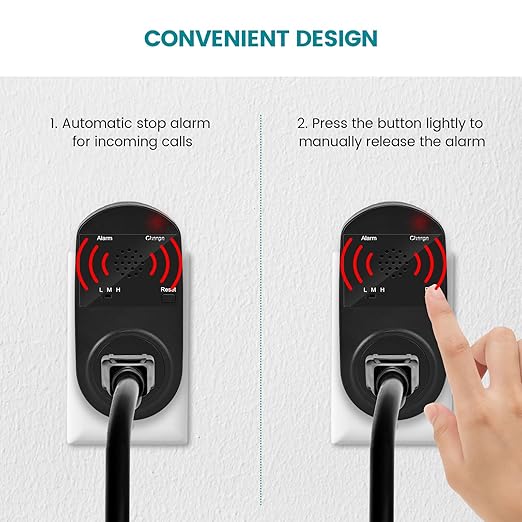 Briidea Power Outage Alarm for Freezers - LED Indicators, Adjustable 80-120dB Alarm, Ideal for Monitoring Refrigerators, Freezers, and Sewage