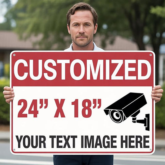 Custom Metal Sign, 24x18 Inches Reflective Option, .040 Aluminum, UV Protected, Waterproof, Easy to Mount