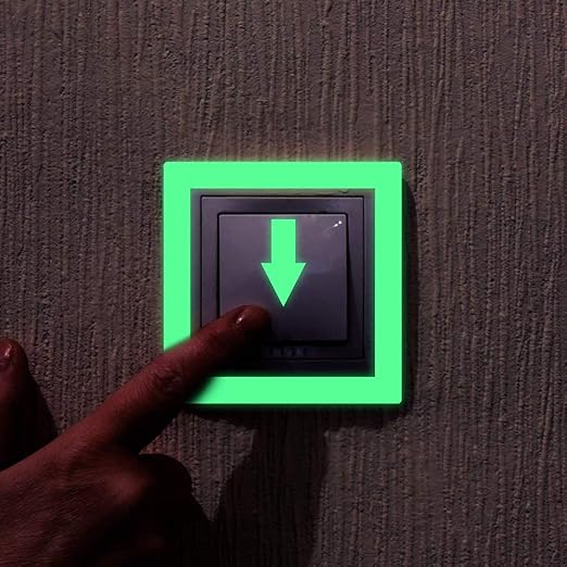 LLPT Glow in The Dark Tape 1” x 33 Ft Self Adhesive Neon Luminous Tape Rechargeable Brightness Fluorescent Sticker Tape for Sport Gears Night Part DIY Craft Color Green (GD133G)