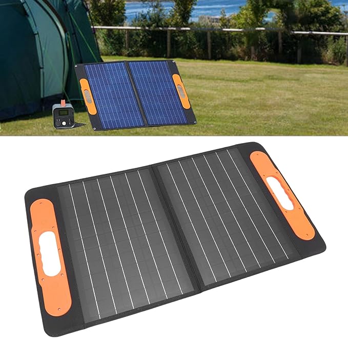 YWBL-WH 100W Portable Solar Panel, Foldable Monocrystalline Solar Charger with USB A Type C DC5521 Output, IP65 Water Proof for Camping RV Emergency Power Station