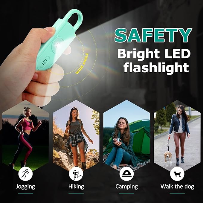 Personal Safety Alarm for Women Girls, 130dB Loud Siren with Key Chain, SOS Strobe Light, Flashlight, Double Speakers Help Kids/Elders/ Students Emergency Call, Stocking stuffers Gift for Self Defense