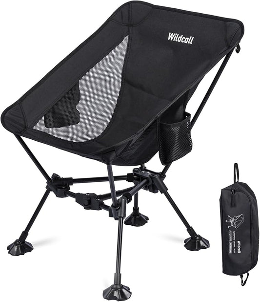 WildCall Lightweight Folding Camping Chair Compact Beach Chair with Anti-Sinking Large Feet