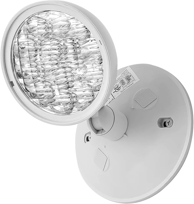 TANLUX Emergency Remote Head Lighting, 1 Pack Single Head Emergency Light, UL Listed, Multi Voltage 6V to 24 Volt Input, 3 Watts, 180 Lumen, White