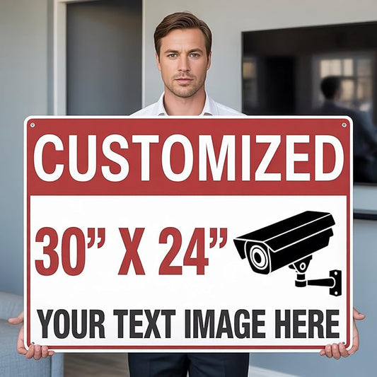 Custom Metal Sign, 30x24 Inches Reflective Option, .040 Aluminum, UV Protected, Waterproof, Easy to Mount