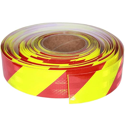 Industrial Non Fading Reflective Tape 2 inch Wide, Outdoor Waterproof High Visibility Safety Caution Adhesive Reflector Strips (166 feet)