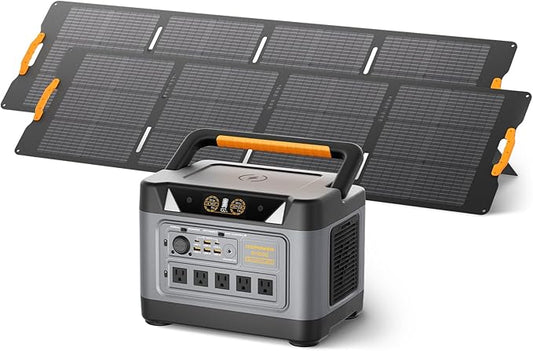 S1200 Solar Generator with 2x210W Solar Panel, 1190Wh LiFePO4 Battery 1200W (Surge 1800W) AC Output with UPS, 1.5H to 80% Fast Charge, Power Station for Home Backup/Outdoor/RVs/Emergency