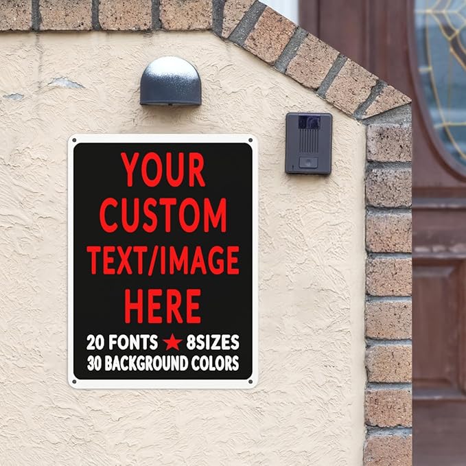 Custom Sign Personalized Custom Metal Sign, Customize For Office, Business, Workplace, Office, Home, Delivery Signs 12x18