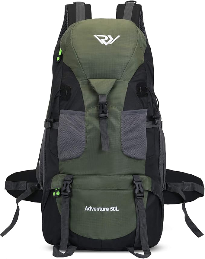 50L Hiking Backpack, Waterproof Lightweight Daypack for Outdoor Camping Travel