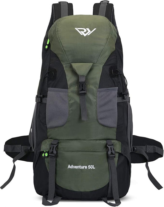 50L Hiking Backpack, Waterproof Lightweight Daypack for Outdoor Camping Travel