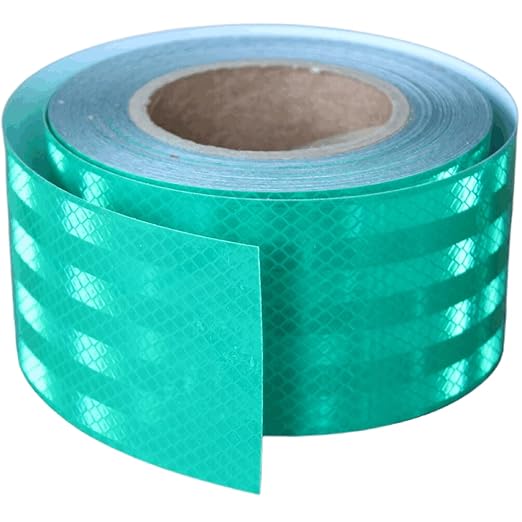 Green Non Fading Reflective Tape Outdoor Waterproof 3 inch Wide for Truck, High Visibility Safety Adhesive Stickers Strips (66 feet)