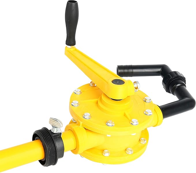 Amarine Made Barrel Pump Plastic Polypropylene Hand Rotary Transfer Drum Pump 300cc(300ml), 70 times/min