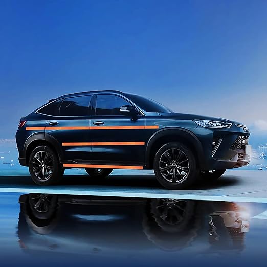 Industrial Reflective Tape Orange Outdoor Waterproof 4 inch Wide, High Visibility Safety Warning Reflector Sticker Strips (68 feet)