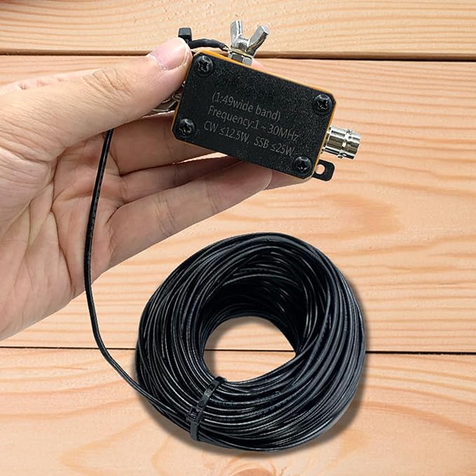 Jectse End Fed Half Antenna, Portable Broadband 130MHz HF Shortwave Antenna with Compact Bag for Amateur Radio CW SSB Communication