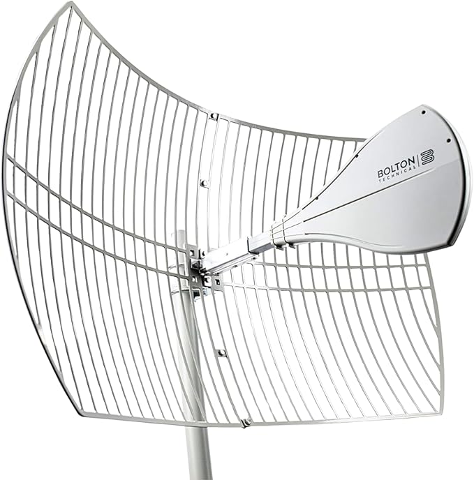 Bolton 2021 Long Ranger Parabolic Antenna - up to 20 Miles Range, Cellular/WiFi Antenna up to +28 dB, All Cell Bands LTE,4G,5G,3G, WiFi 2.6/5 GHz WiFi 6 (Renewed)