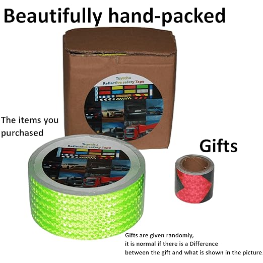 Industrialg Reflective Tape Green 3 inch Wide, Outdoor Waterproof High Visibility Safety Warning Reflector Sticker Strips (68 feet)