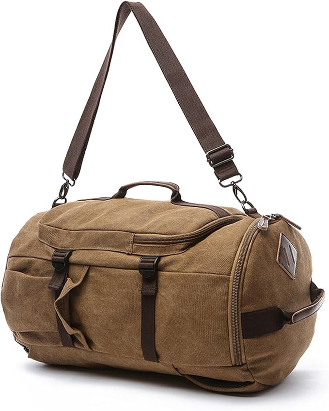 IT'SCARL Large backpack for men,Travel backpack,Carry on, Canvas big bag,Work back pack(khaki)