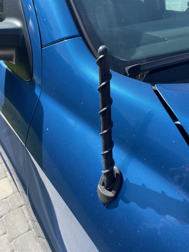 7" Short Antenna Mast Fits for Toyota Tundra 2000+ & Toyota Tacoma 1995+ & FJ Cruiser 2007+, Internal Copper Coil for Enhanced Reception, 7 inch Spiral Rubber Antenna Replacement Accessories