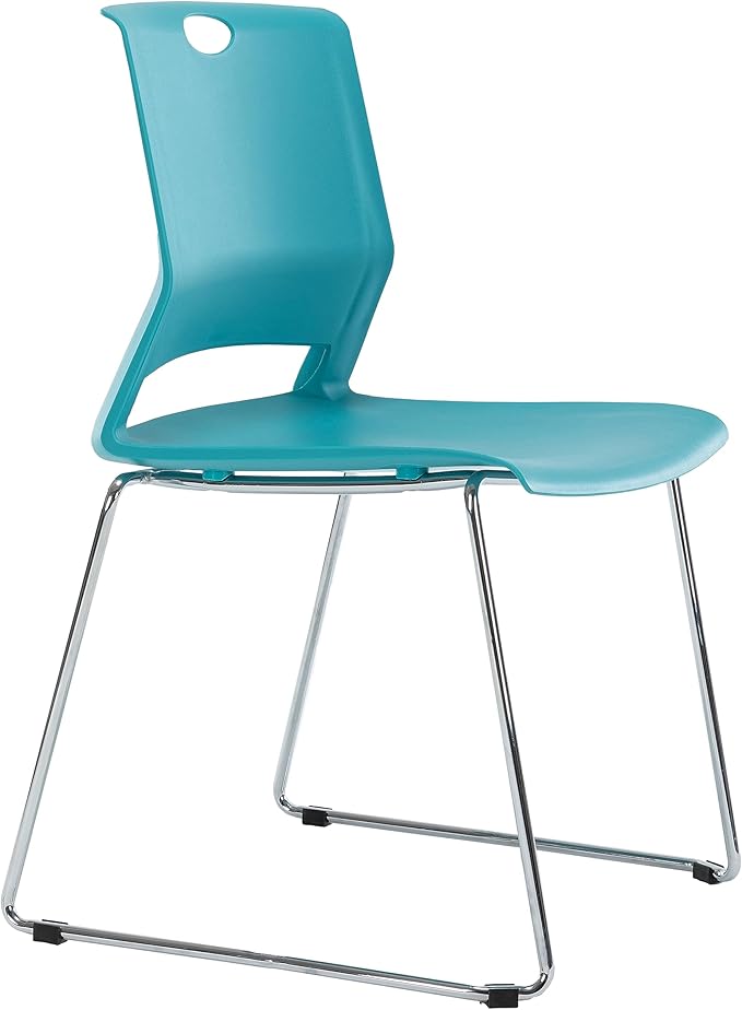 Sidanli Blue Stacking Chairs-Set of 4