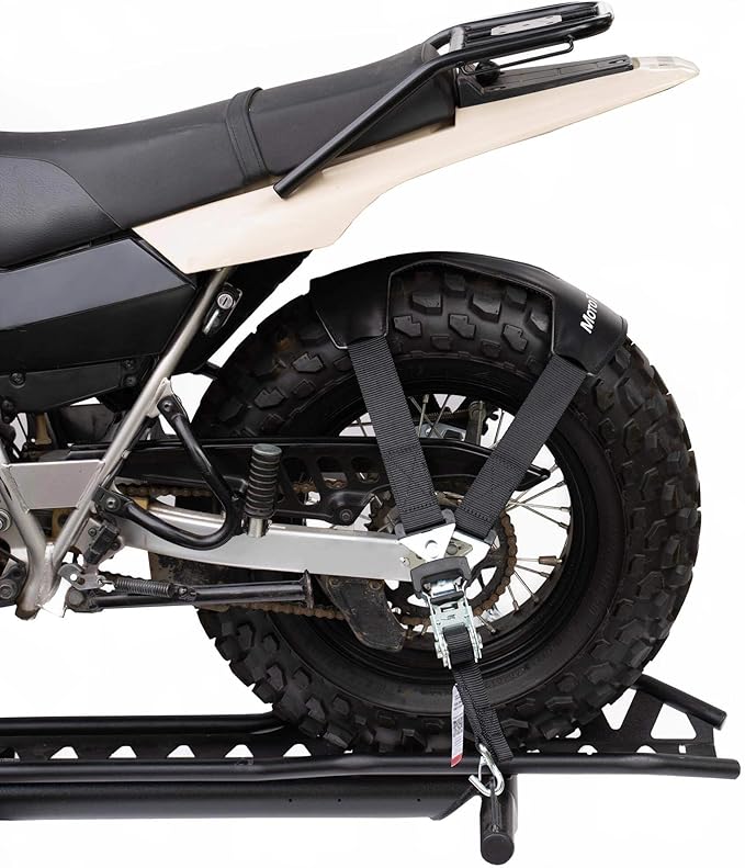 MotoTote TireSling Ratcheting Tie Down (1,940 lbs. Breaking Load Limit) – Innovative, Strap System for Motorcycle Tires