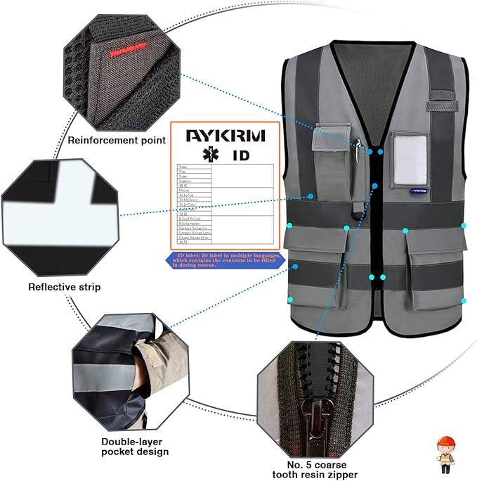 safety vest grey