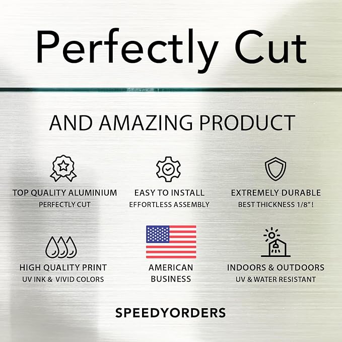 Custom Outdoor Metal Signs, Personalized Aluminum Signs, Customized Safety Signs, Metal Business Signs, Waterproof Outdoor Business Signs, White Aluminum (Silver Brushed, 30x24 In)