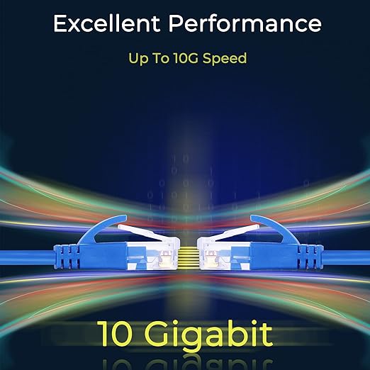 Rapink Patch Cables Cat6a 1ft (10 Pack) Slim, Cat6a Ethernet Patch Cable 10G Support, Snagless Cat 6 Patch Cable for Patch Panel to Switch, Flexiable Cat 6a Ethernet Cable with Gold Plated