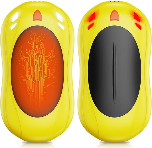 2 Pack Hand Warmers Rechargeable, 6000mAh AI Smart Chips Hand Warmers, Long Lasting Portable Heater for Christmas Xmas, Golf, Hunting Gear, Camping Accessories