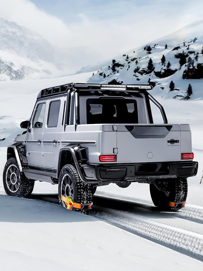 Tire Metal Gripper Traction Device Traction Straps Large for Trucks Large SUVs Anti Skid Emergency Traction Aid Straps to Get Unstuck from Snow, Mud, Ice & Sand, Fit for Jeep Wrangler JK JL Bronco