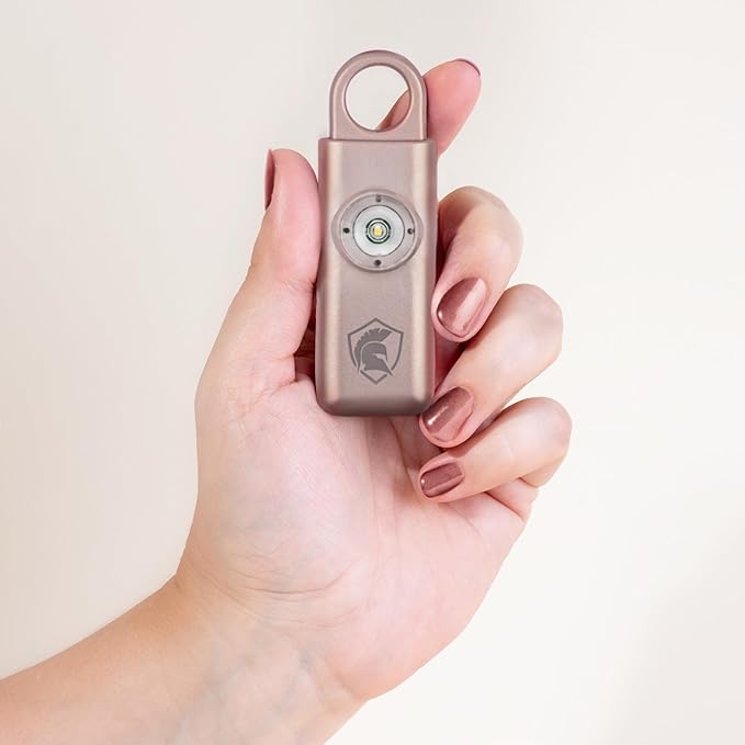 The Original Personal Safety Alarm for Women - Loud Siren, Strobe Light and Key Chain 2.0 Version (Rose Gold)