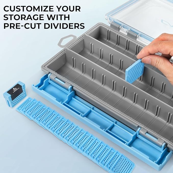 Calamus DryVault Waterproof Tackle Box, Sturdy 3600 Tackle Trays, Fishing Tackle Box Organizer With Removable Dividers, Lure Box and Terminal Tackle Storage