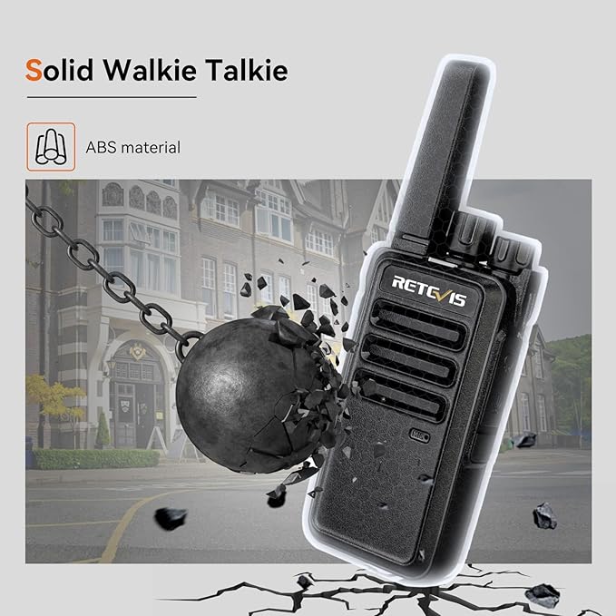 Retevis RT68 2 Way Radio, Long Range Walkie Talkies for Adults (10 Pack) with 10 Multi Way Charger, Easier Securer Charging, 1200mAh, Compact Handheld Two Way Radios Rechargeable for Industry