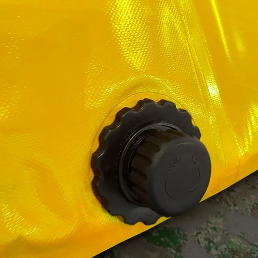 Flood Barrier 16Foot Length 12Inch Height, Flood Sandbag Alternative, Water Filled Flood Control Barrier,Reusable PVC Flood Prevention Tube, Water Barriers for Door Garage Home（Yellow)
