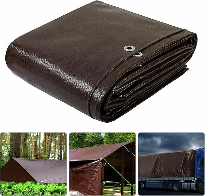 Tarps 10x10 FT Waterproof Heavy Duty Tarp – 16 Mil Thick, UV & Tear Resistant, Reinforced Grommets & Edges – Multi-Purpose Cover for Camping, Roof, Emergency, Truck, Boat