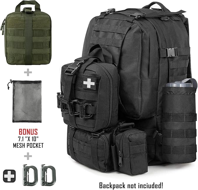 LIVANS 1000D First Aid Bag Empty Medical Ifak Pouch Molle EMT Pouches Rip-Away Tactical Military Trauma Emergency Medic Bag