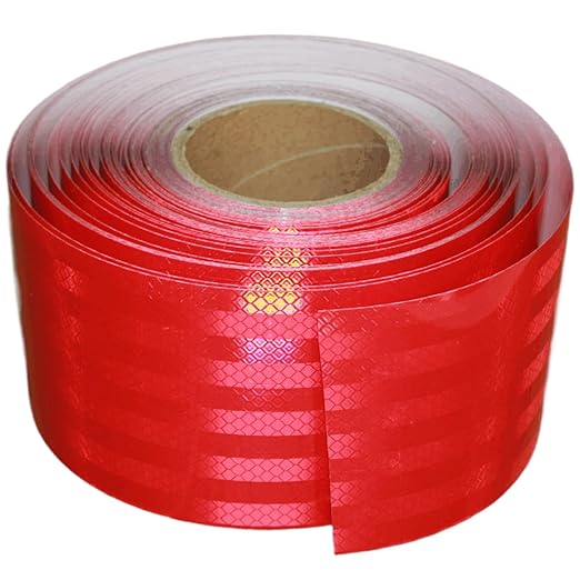 Red Reflective Tape 4 inch Wide for Bikes, Outdoor Waterproof High Visibility Safety Warning Reflector Sticker Strips (168 feet)