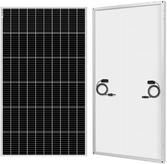 DOKIO 200W Monocrystalline Solar Panel 12V, Half-Cell High Efficiency Glass Module with Aluminum Frame, MC4 Connector, Pre-Drilled Holes for RV, Roof, Off-Grid Power