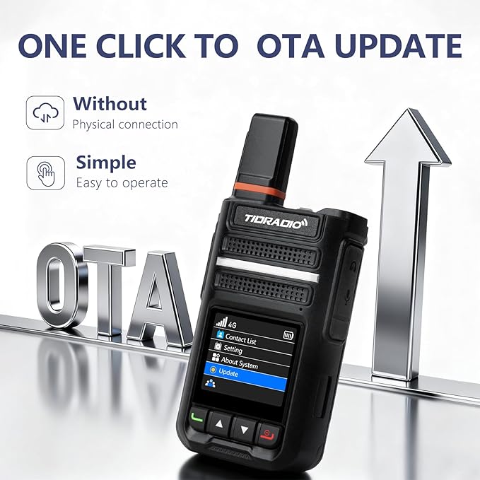 TIDRADIO TD-G18 Rapid Walkie Talkies Unlimited Range 6000+ Miles, Long Range Nationwide PTT 4G LTE PoC Radio with SIM Card Global Use for Family, Logistics, Company -5Pack