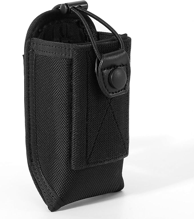 TACNEX Universal Radio Holster Tactical Two Ways Radio Holder Compact Elastic Walkie Talkies Pouch Nylon Case w/MOLLE Strap Duty Belt Clip for Police Leo Security Firefighter Rescue EMS EMT Military