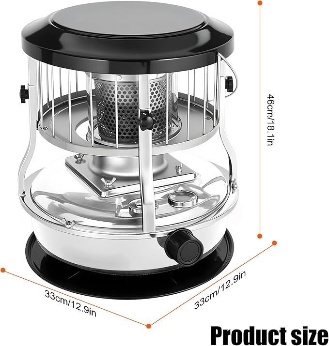 2 in 1 Portable Kerosene Heater Stove Kerosene Heaters for Indoor Use 9000 BTU Non Electric Heaters Indoor Outdoo for Camping Hunting Cooking and Emergency Heater White