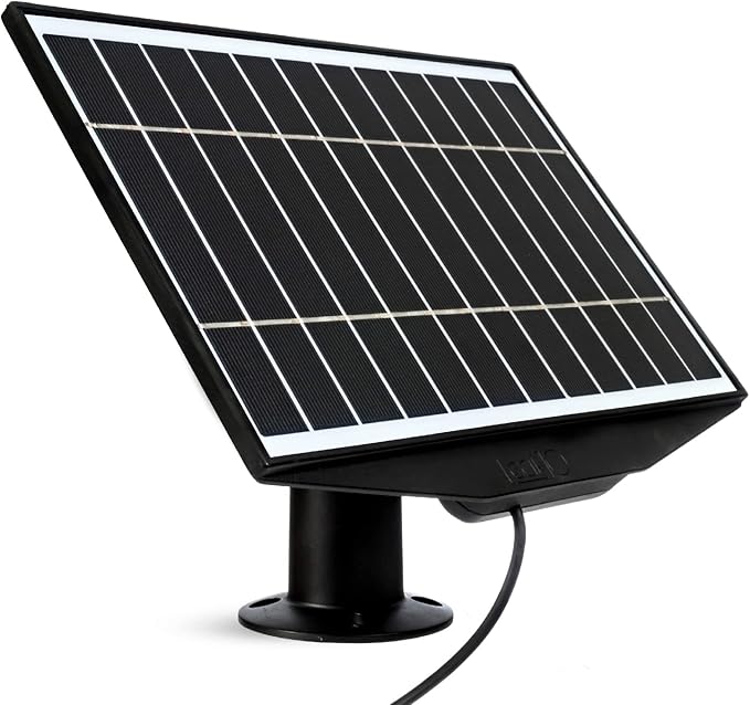 8W Solar Panel for Ring Stick Up Cam, Stick Up Cam Pro, Spotlight Cam Plus, Spotlight Cam Pro - Black