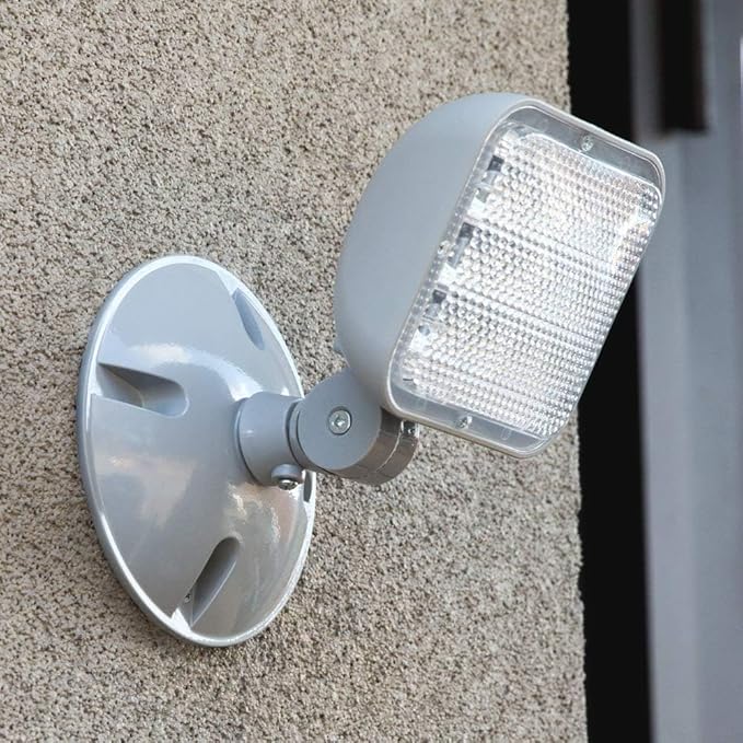 LED ENERGY PLUS Remote Outdoor Emergency Light Head – Single Head LED Lamp, Weatherproof Emergency Exit Lighting 3.6V OR 9.6V Volts, 1.7 Watts (6 Pack)