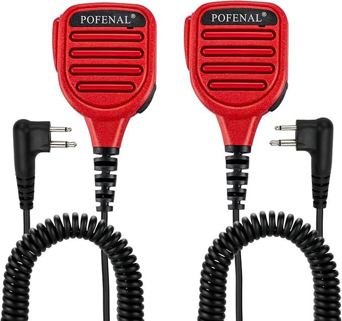 Waterproof 2 Pin Mic for Motorola Radios R2 BPR40D BPR40 CP100D CP200D CP200 CP185 CLS1410 CLS1110 DLR1060 RDU4100 RDU4160D RMU2040 RMU2080D CLS DTR RDU RMU 2 Pairs