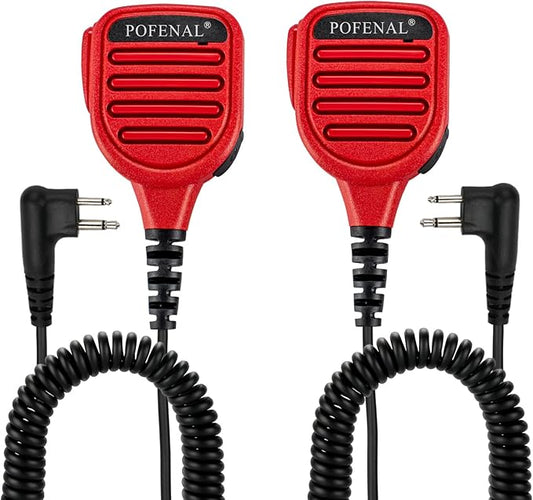 Waterproof 2 Pin Mic for Motorola Radios R2 BPR40D BPR40 CP100D CP200D CP200 CP185 CLS1410 CLS1110 DLR1060 RDU4100 RDU4160D RMU2040 RMU2080D CLS DTR RDU RMU 2 Pairs