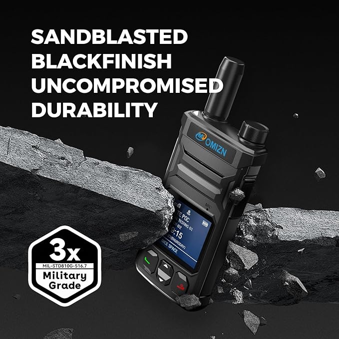 T6 Ultra-Slim Walkie Talkie with Unlimited Range Over 4G LTE, AES-256 Encrypted Two Way Radio, Noise Reduction, IP65, Type-C Charging, Lifetime Free Use